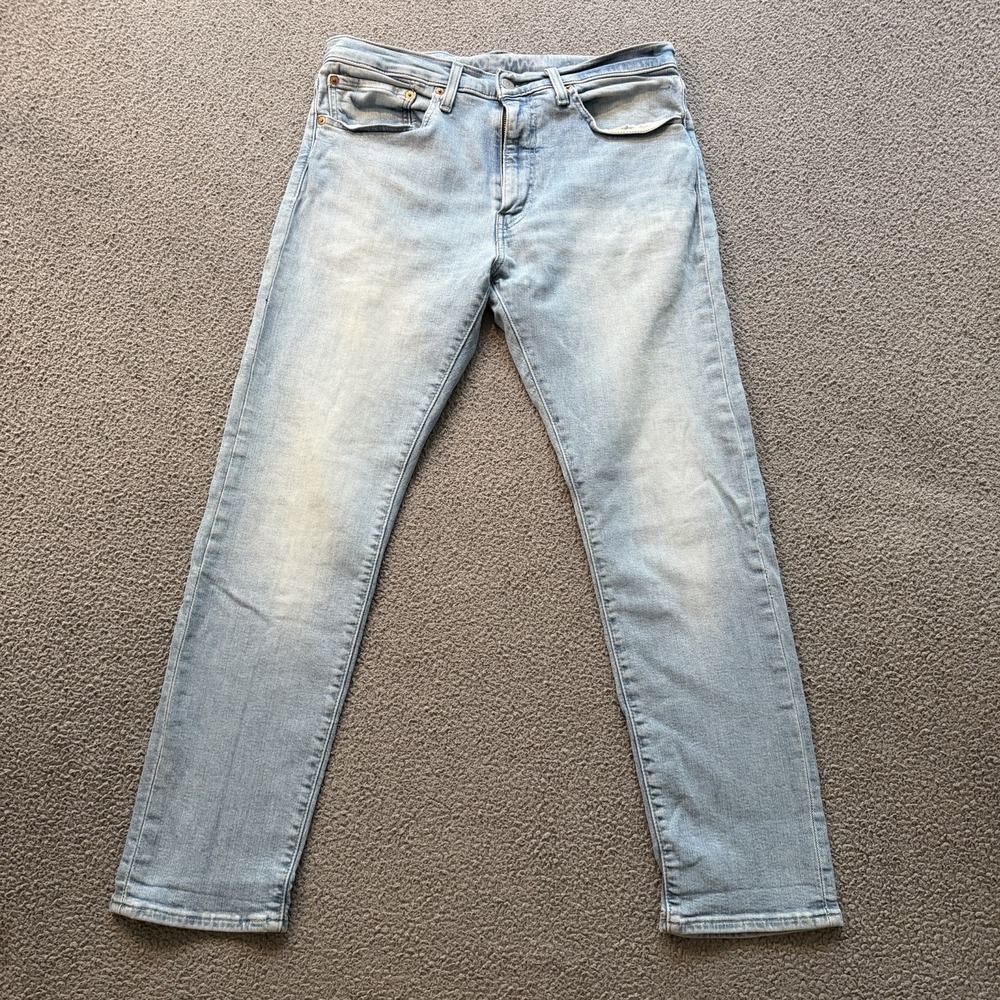 Levi's Premium 512 Slim Taper Denim Jeans Light Wash Stretch Big E Men's 33x28